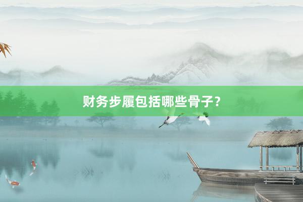 财务步履包括哪些骨子？